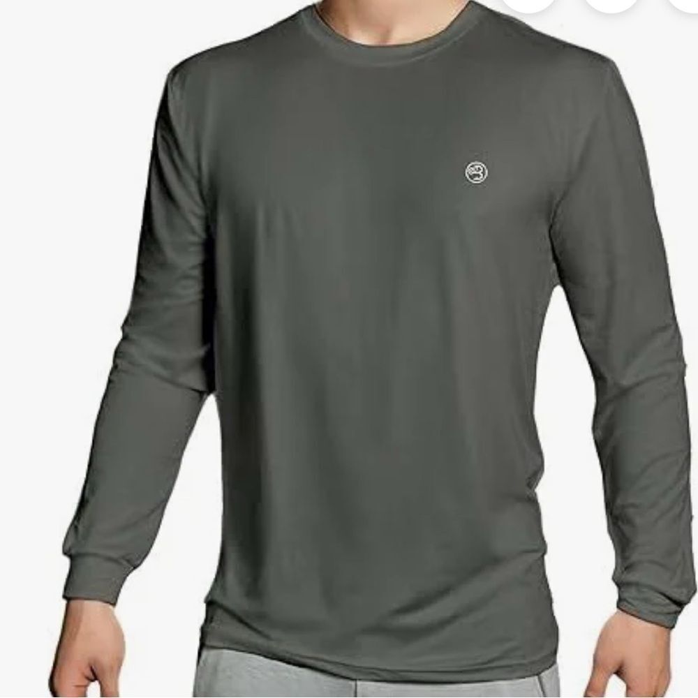 Batium Long Sleeve UPF 50+ Sun Protection Fishing Shirt Grey Large NWT IN PKG